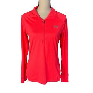 Under Armour Medium Semi-Fitted Pullover Top 1/4 Zip All Season Gear Pink Women
